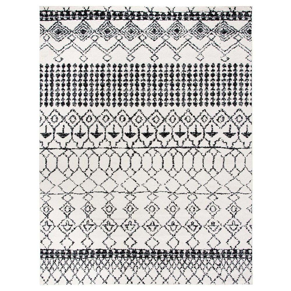 Safavieh Tulum 10" x 14" Ivory and Black Area Rug, , large