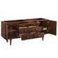 James Martin Vanities Amberly 72" Double Bathroom Vanity in Mid-Century Walnut with Single Hole 3 cm White Zeus Quartz Top and Rectangular Sinks, , large