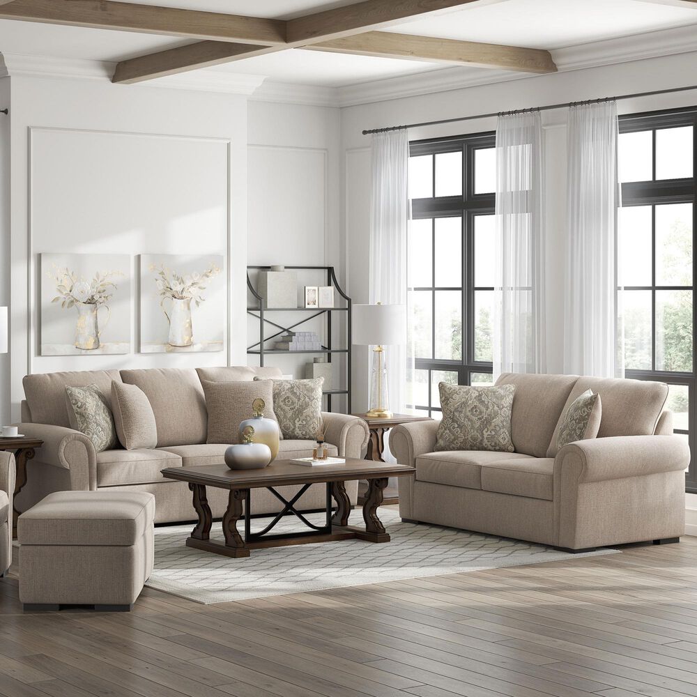 Ashley Sararose Stationary Loveseat in Heather, , large