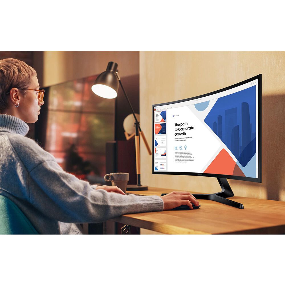 Samsung 24&quot; S3 &#40;S36GD&#41; FHD IPS 100Hz Curved Monitor in Black, , large