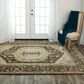 RIZZY Belmont 10" x 14" Dark Brown and Light Blue Area Rug, , large