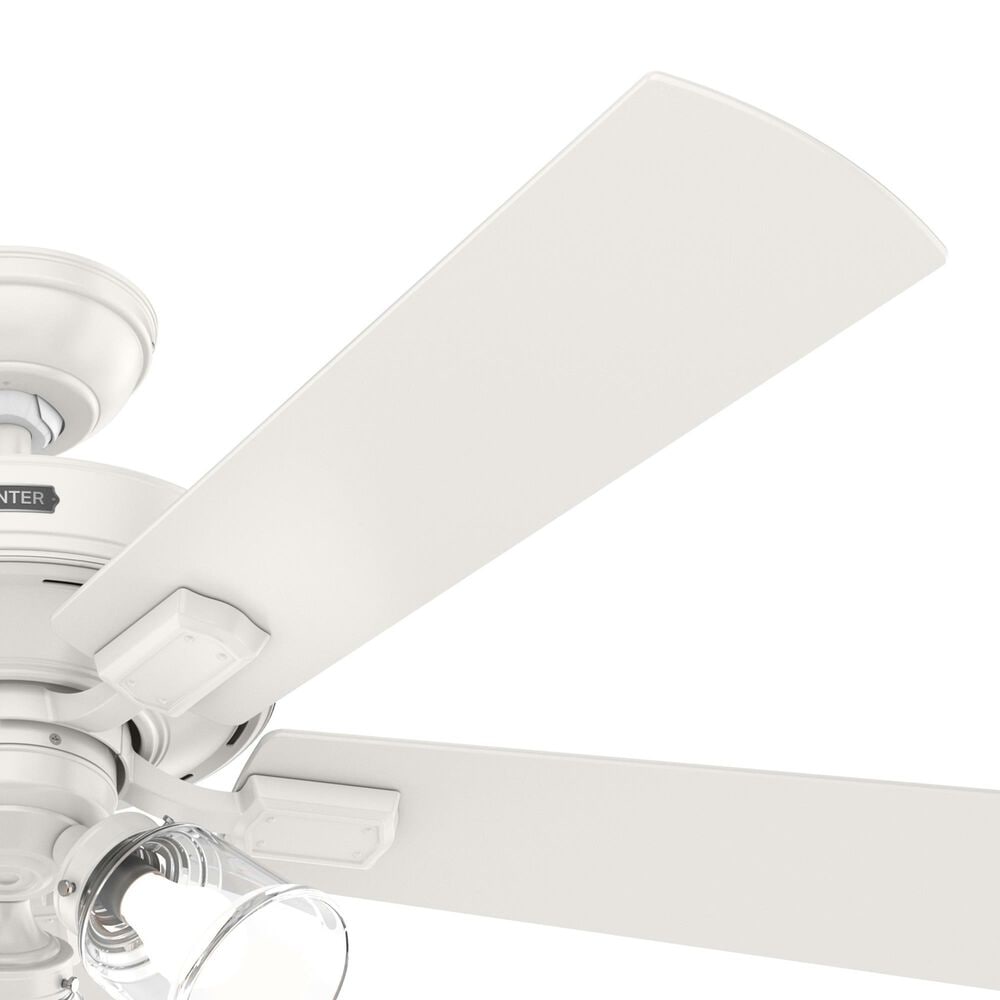 Hunter Crestfield 52&quot; Remote Ceiling Fan with LED Lights in Fresh White, , large