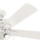 Hunter Crestfield 52" Remote Ceiling Fan with LED Lights in Fresh White, , large