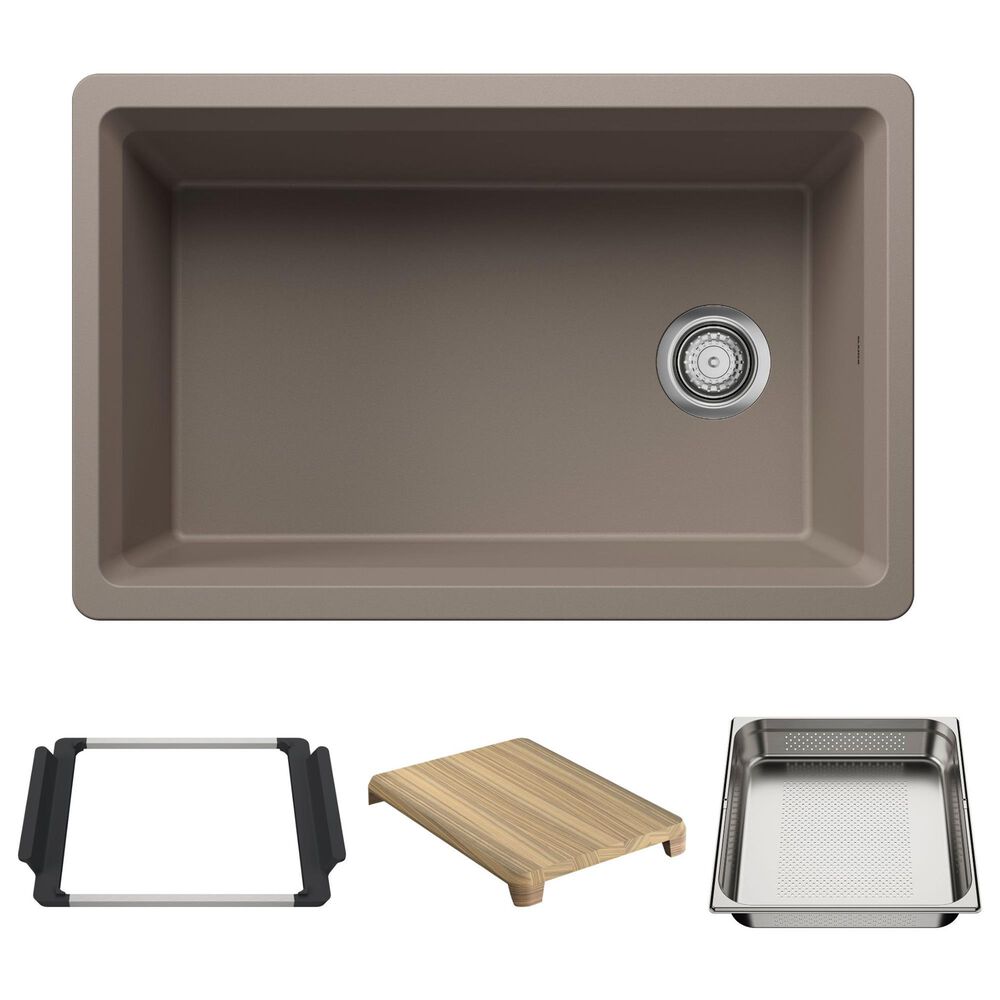 Blanco Inteos 30" Undermount Single Bowl Kitchen Sink in Truffle, , large