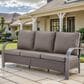 Sunwell Garden 3-Seater Patio Sofa with Curved Armrests in Gray, , large