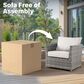 HOMLUX 6-Piece Patio Conversation Set in Beige, , large