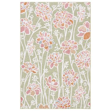 Safavieh Cabana CBN486Y 4" x 6" Green and Pink Indoor/Outdoor Area Performance Rug, , large