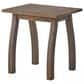 Hearth and Haven Selma Outdoor End Table with Slatted Top and Curved Legs in Gray, , large