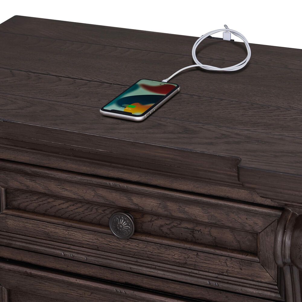 Sasha Lee Bellmeade 3-Drawer Nightstand in Distressed Medium Oak, , large