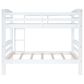 Linon Home Decor Levi Twin Over Twin Bunk Bed in White, , large