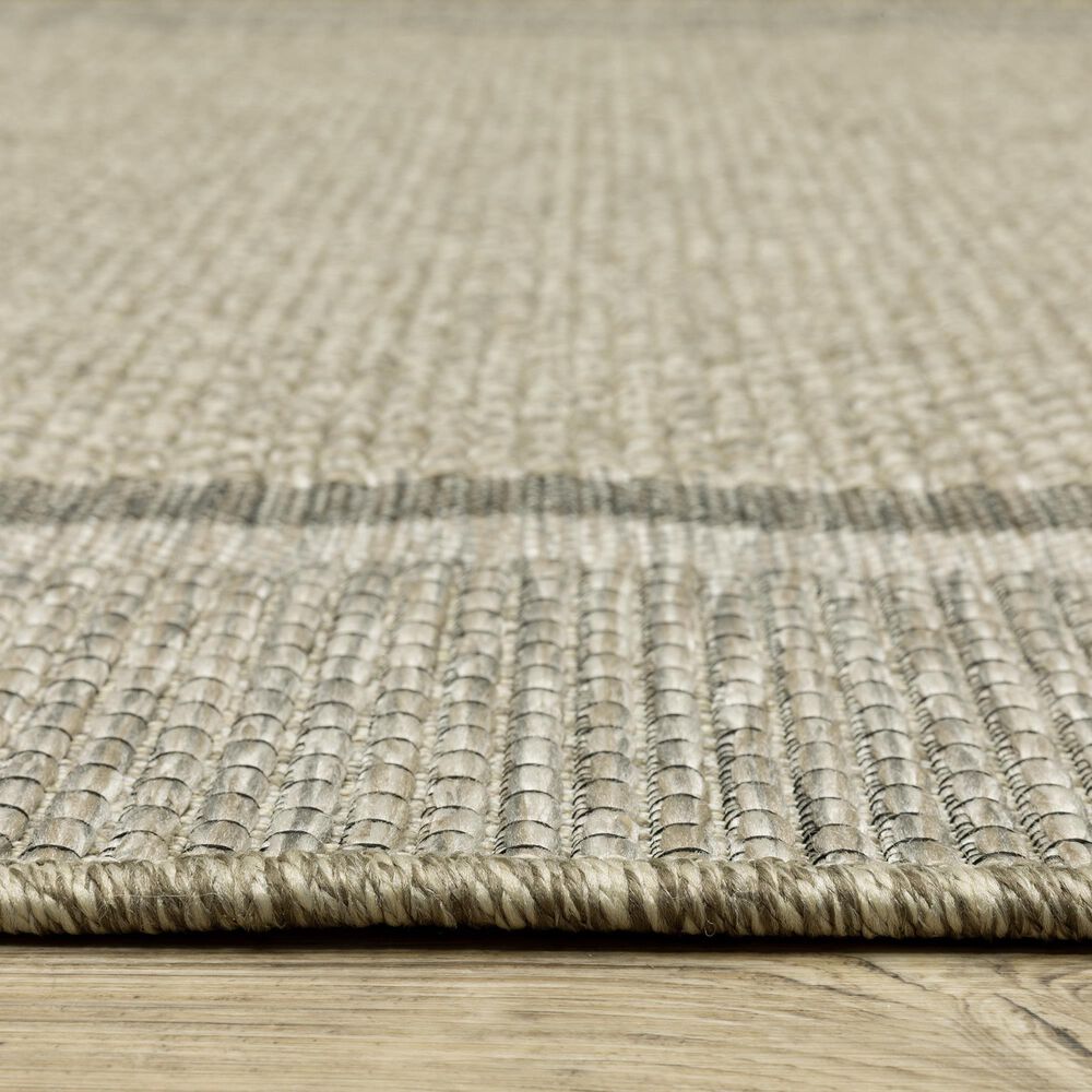 Oriental Weavers Tortuga TR06A 1&#39;10&quot; x 7&#39;6&quot; Beige and Black Runner, , large