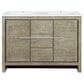 Lexora Home Lafarre 48" Double Bathroom Vanity in Rustic Acacia with 2 cm White Quartz Top and Rectangular Sinks, , large
