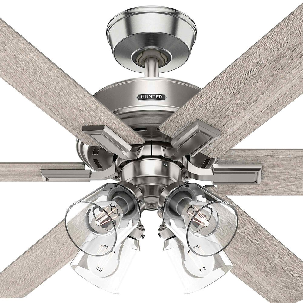 Hunter Fonthill 52&quot; Ceiling Fan with LED Lights in Brushed Nickel, , large