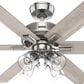 Hunter Fonthill 52" Ceiling Fan with LED Lights in Brushed Nickel, , large