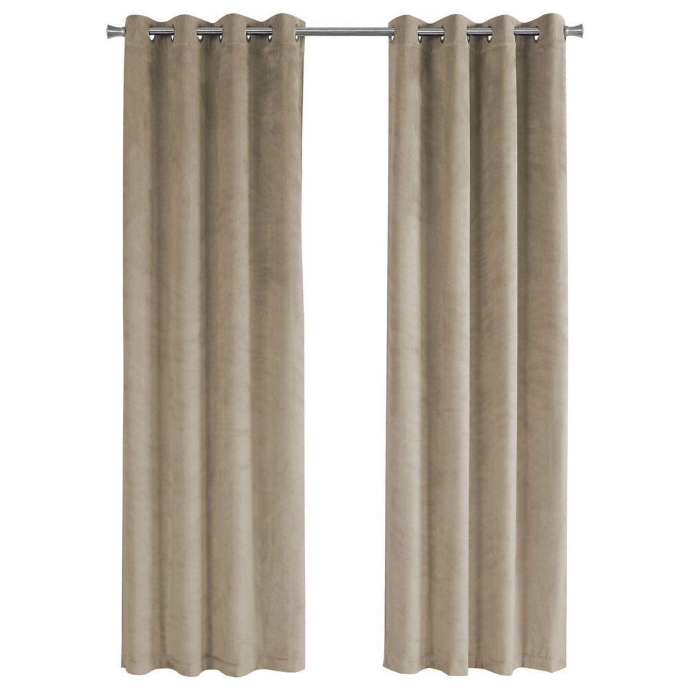 Monarch Specialties 52" x 95" Curtain Panel in Cream (Set of 2), , large