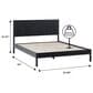 Walker Edison Paris Queen Platform Bed with Reeded Headboard in Black, , large