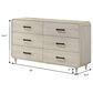 Crown Mark Nyomi 6-Drawer Dresser in White, , large