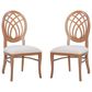 Linon Home Decor Dara Side Chair in Light Brown (Set of 2), , large