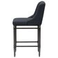Armen Living Marvin Counter Height Stool with Night Life Blue Upholstery in Antique Pewter, , large
