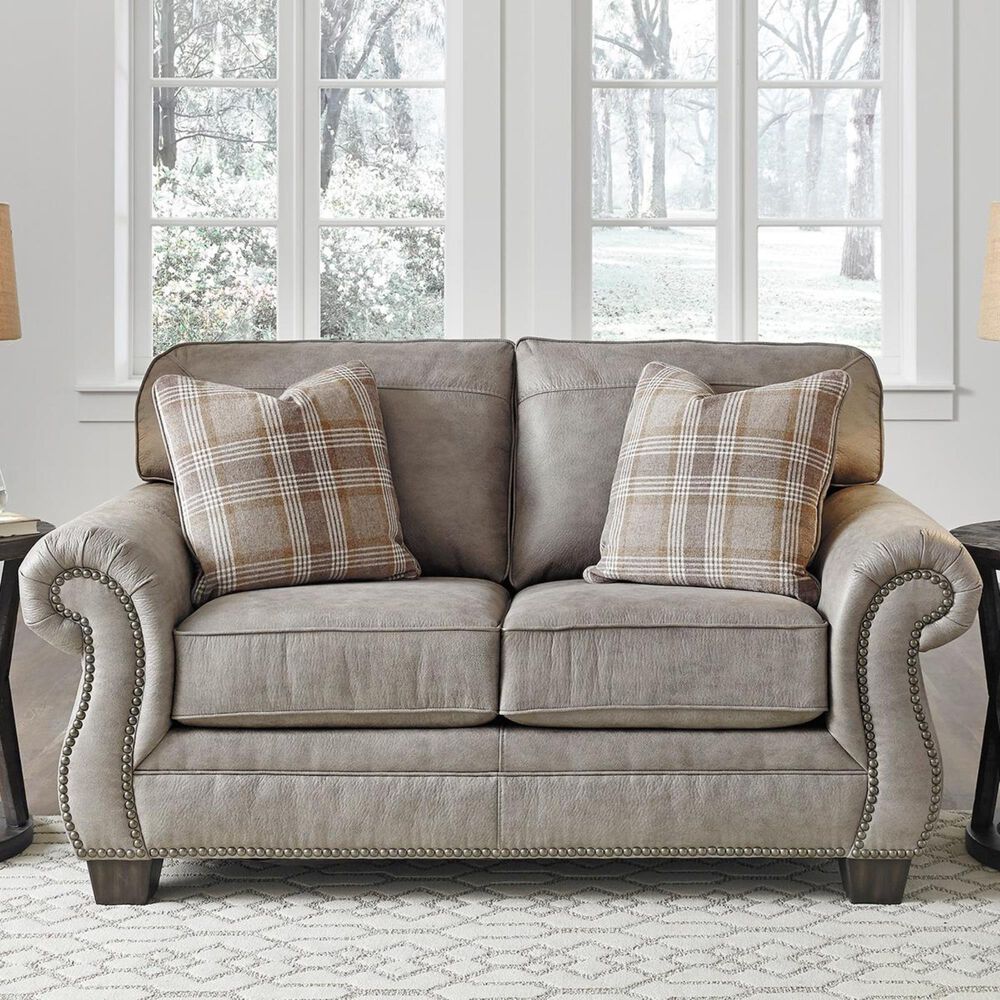 Ashley Olsberg Loveseat in Steel, , large