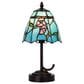 Cal Lighting 13" Tiffany Accent Lamp with Blue Shade in Dark Bronze, , large