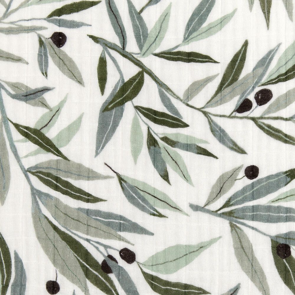 New Haus Crib Sheet in Olive Branches, , large