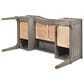 Hearth and Haven Dauphin Executive Desk in Grey and Gold, , large