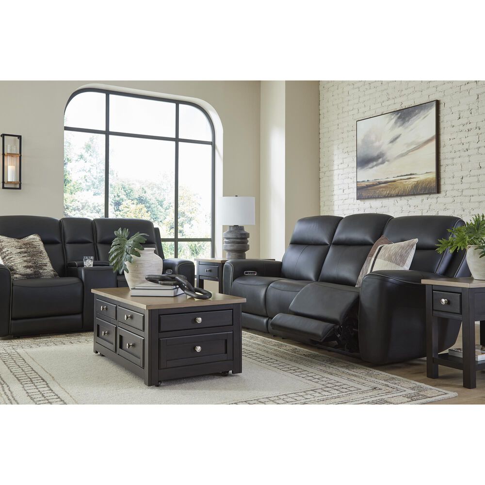 Ashley 5Z-Comfort Power Reclining Sofa and Loveseat Set in Onyx, , large