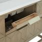 James Martin Vanities Emmeline 48" Single Vanity in Pebble Oak with 3 cm Victorian Silver Quartz Top, , large
