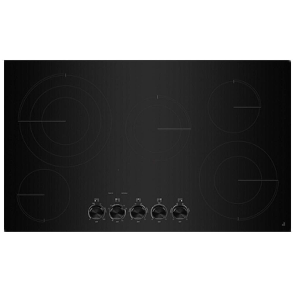 JennAir Oblivian Glass 36" Electric Radiant Cooktop with Black Knobs, , large