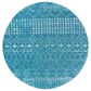Safavieh Tulum 6"7" Round Turquoise and Blue Area Rug, , large