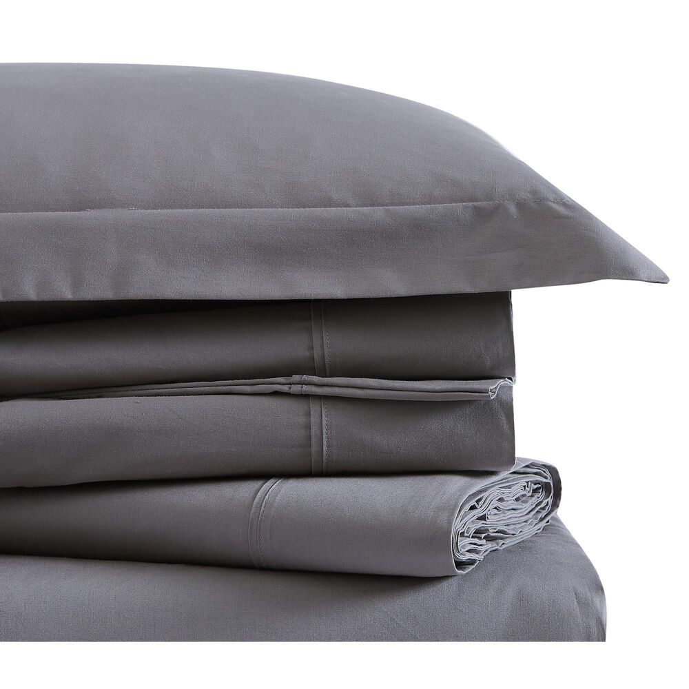 Pem America Brooklyn Loom Classic 4-Piece King Sheet Set in Grey, , large