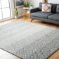 Safavieh Micro-Loop 8" x 10" Black and Ivory Area Rug, , large