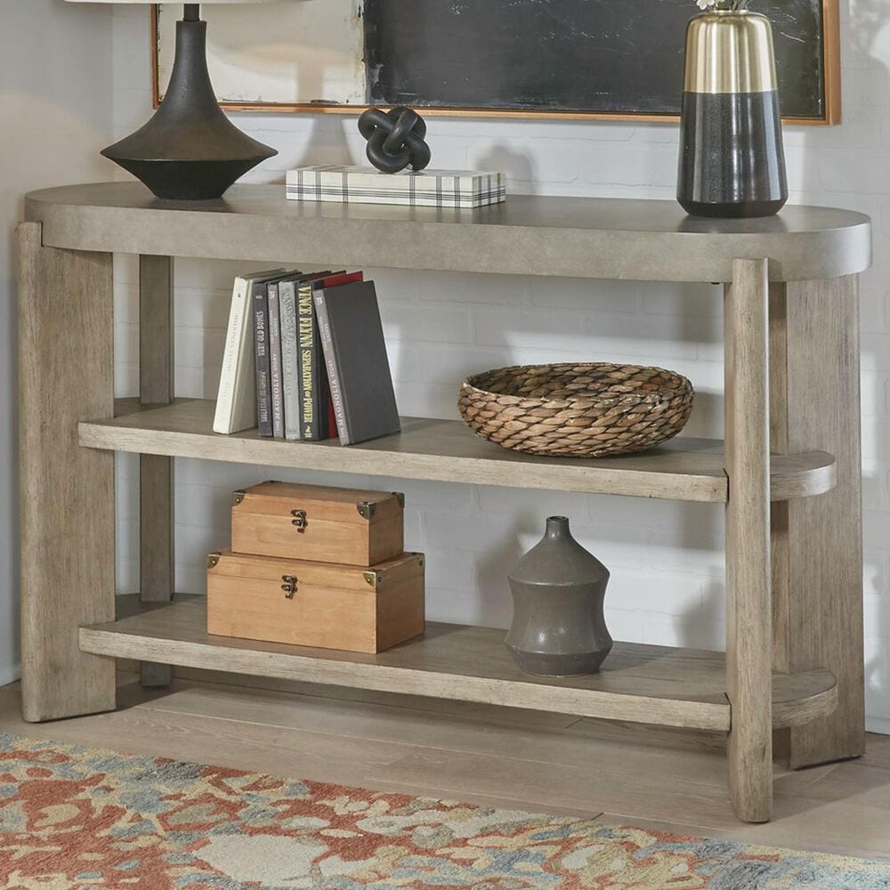 Belle Furnishings Affinity Sofa Table in Dusty Taupe and Concrete, , large