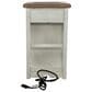 Ashley Bolanburg Chairside Table with USB in Weathered Oak and Antique White, , large