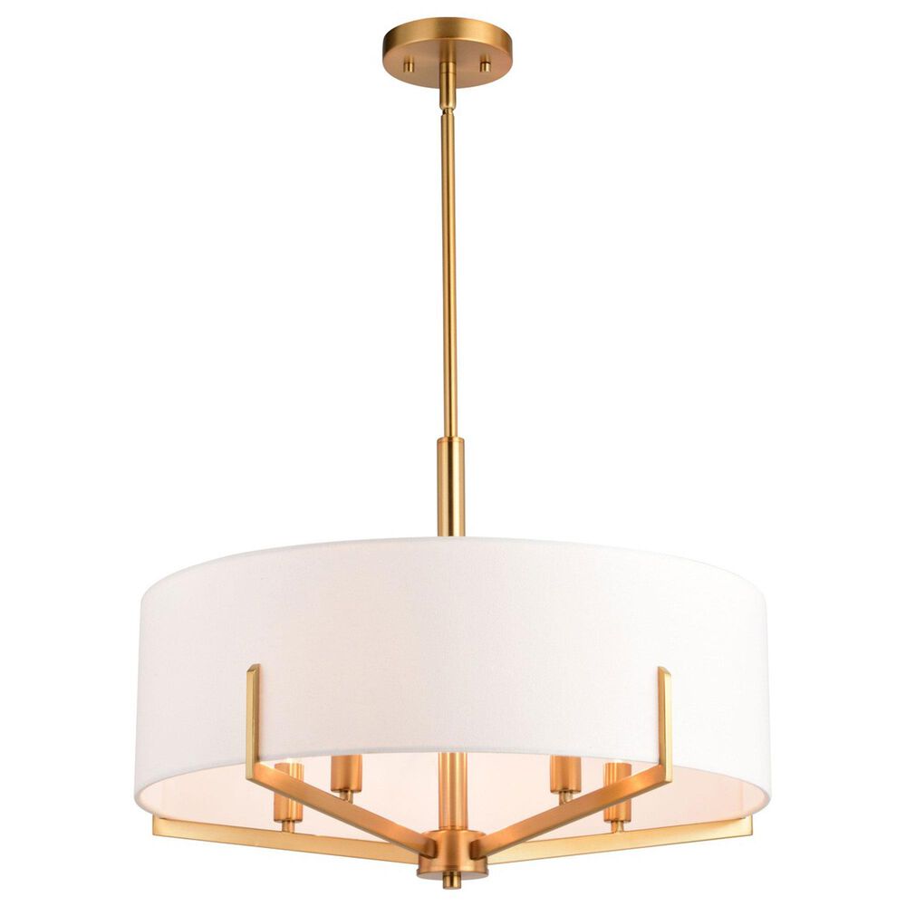 Vaxcel Surrey 5-Light Chandelier in Natural Brass, , large