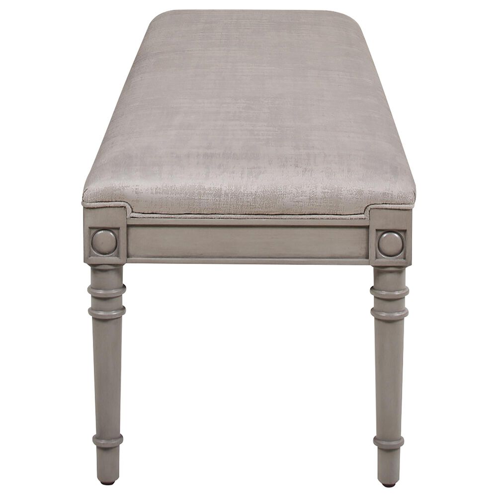 Jennifer Taylor Home Dauphin 60" Bench in Gray Cashmere Nebraska