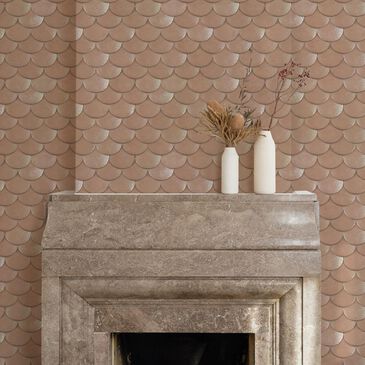 Tempaper Brass Belly 396" x 20.5" Peel and Stick Wallpaper in Blush, , large