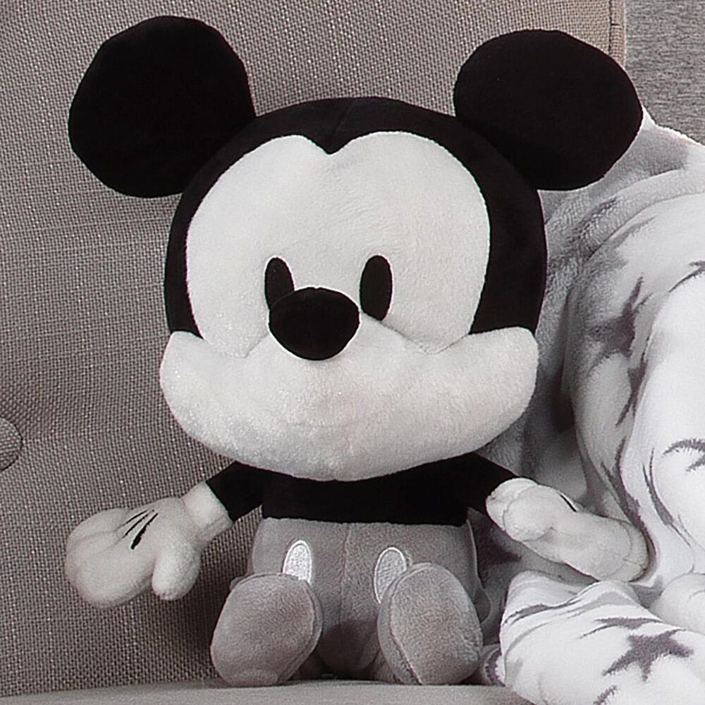 Lambs and Ivy Plush Mickey Mouse in Black and White, , large