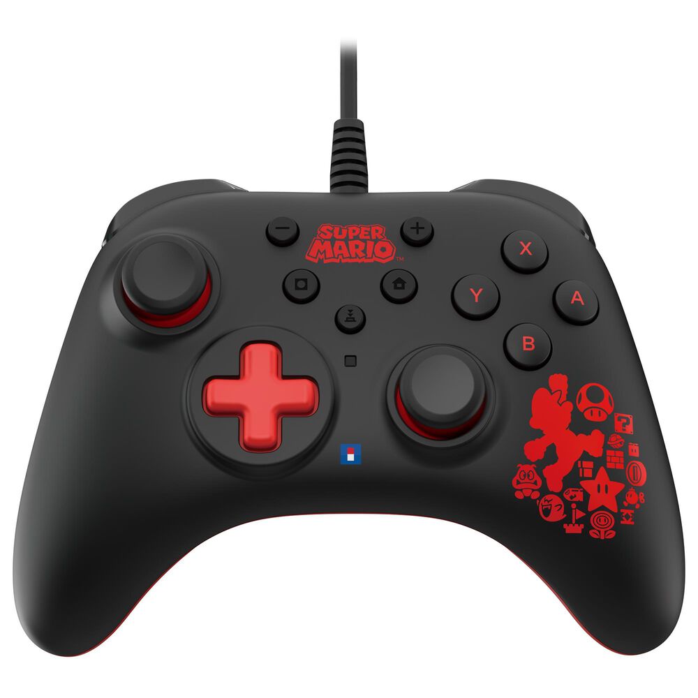 Hori Horipad Turbo Wired Mario Controller in Black - Nintendo Switch, , large