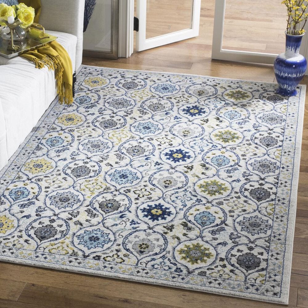 Safavieh Evoke EVK210C 4&#39; x 6&#39; Ivory and Blue Area Rug, , large