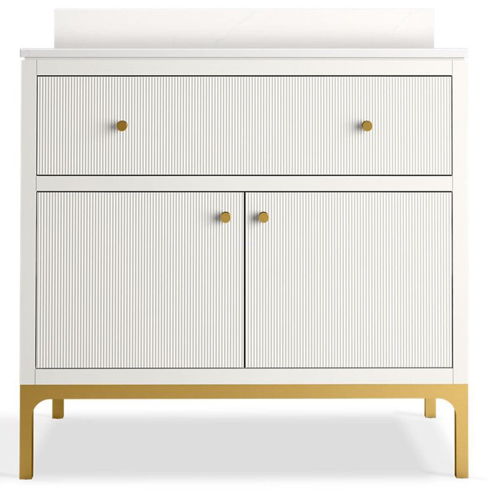 Kohler Calpa 36" Single Bathroom Vanity in White with 2 cm White Quartz Top and Rectangular Sink, , large