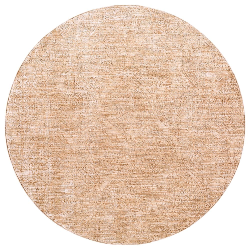 Surya Masterpiece MPC-2325 Light Beige, Beige and Brown 6"7" Round Area Rug, , large
