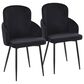 Lumisource Dahlia Dining Arm Chair with Black Velvet Cushion in Black and Gold (Set of 2), , large