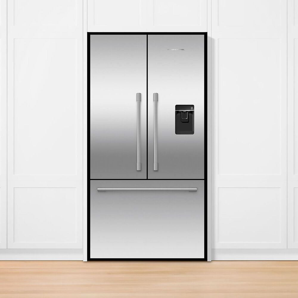 Fisher &amp; Paykel 20.1 Cu. Ft. French Door Refrigerator with Ice and Water Dispenser in Stainless Steel, , large