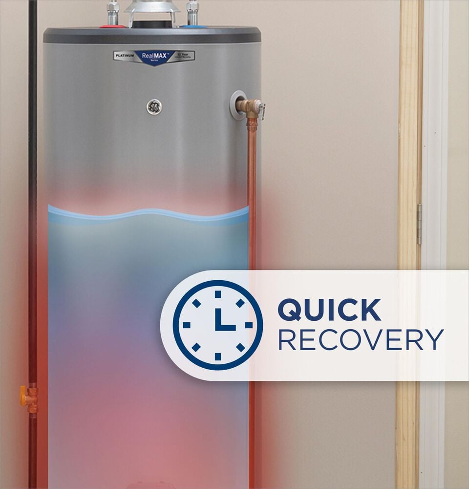 GE Appliances RealMAX Choice 30-Gallon Tall Natural Gas Atmospheric Water Heater, , large