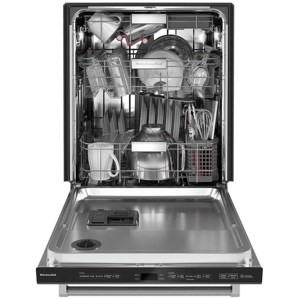 KitchenAid 24&quot; Built-In Bar Handle Dishwasher with FreeFlex 3rd Rack and LED Interior Light in Black Stainless Steel, , large