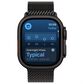 Apple Watch Ultra 3 (GPS+Cellular) 49mm Titanium Case with Titanium Milanese Loop - Medium in Black and 2-Year AppleCare+, , large