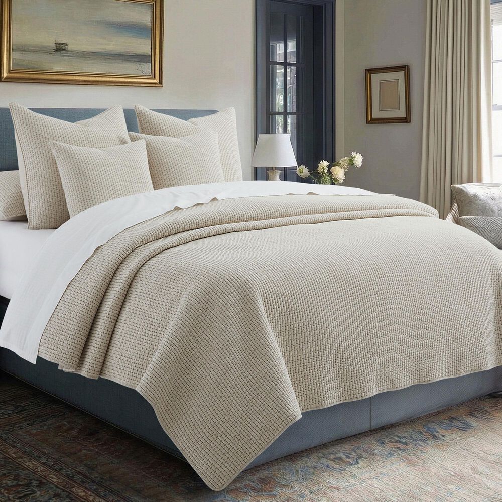 Levtex Pick-Stitch Artisan 3-Piece Full/Queen Quilt Set in Taupe, , large
