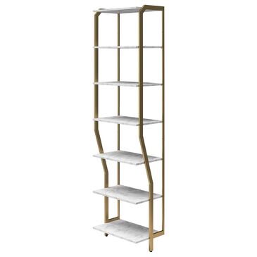 DHP Gwyneth Closet with Shelves in White and Gold, , large